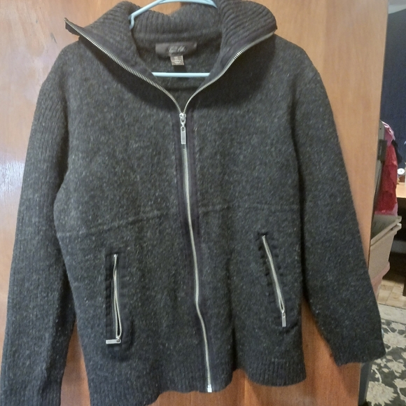 Pre-owned tasso Ella's wool with zip up pockets black jacket xxl - Picture 4 of 5